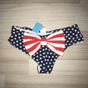 American flag bathing suit bottom